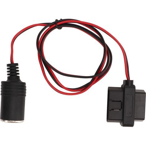 Adaptateur Prise Allume-Cigare OBD2 16 Pin Connecteur Femelle en T Cordon d'Alimentation pour Voitures (1/5)