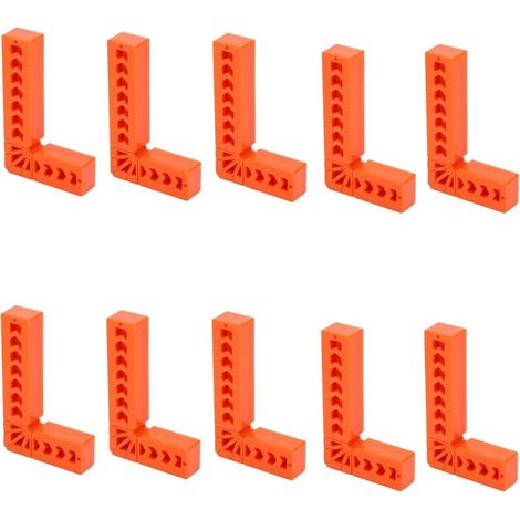 Carrés De Serrage D'angle, 10 Pièces De Pince à Angle Droit De 3 Pouces à 90 °, Positionneur Auxiliaire En Plastique Technique Pour le Positionnement D'épissure du Bois (1/4)