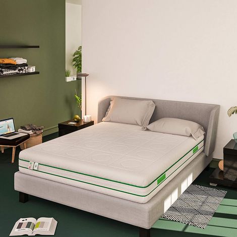 Baldiflex Materasso 800 Molle e Memory 3 cm Green Spring, misura 170x190 cm
