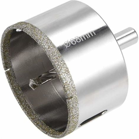 Scie cloche diamantée 68 mm, foret pilote central, scie cloche avec revêtement de surface diamant pour couper le verre, le carrelage, la céramique, le marbre, le calcaire (1/5)