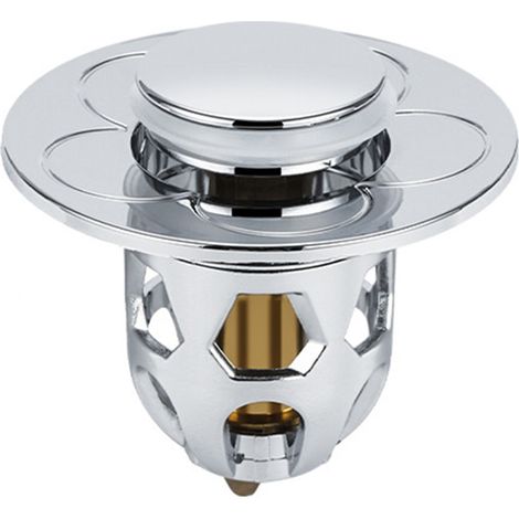 Filtre Évacuation À Levier - 6 cm - Anticoupure - ABS Cœur Cuivre Acier Inoxydable - Pour Salle De Bain Baignoire Cuisine Hôtel - 1 Pièce (1/5)