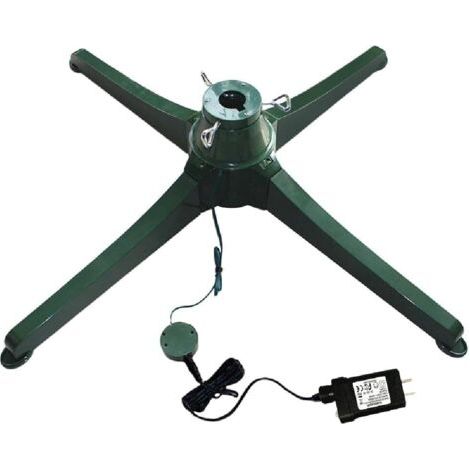 QORVA-Support rotatif pour sapin de Noël 66cm – Électrique avec rotation 360° en 70s – Pour arbres artificiels – Matériau ABS - 60cm-RAPANDA