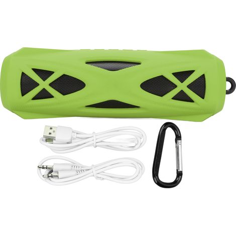 Wasserdichter, tragbarer Bluetooth-Lautsprecher – 360°-Sound, Dual-Pairing, Powerbank, Outdoor-Lautsprecher, Grün