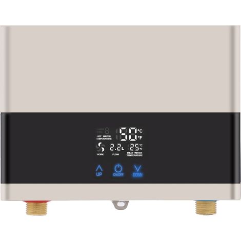 Chauffe-eau électrique instantané de cuisine 220 V 6000 W, mini-chauffe-eau électrique sans réservoir avec affichage LED de la température, petit chauffe-eau électrique instantané (1/5)