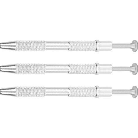 Lot de 3 Pinces à Saisir Perles de Strass, Préhenseur à Billes en Alliage 4 Griffes, Outil de Récupération pour Piercing, Argenté (1/5)