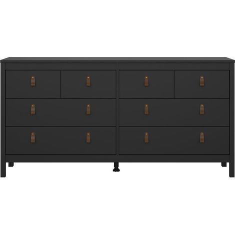 CALICOSY - Commode 8 tiroirs noir mat L159,6 cm - BARCELONE (1/5)