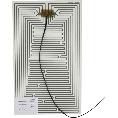 Thermo TECH Feuille chauffante 12 V/AC, 12 V/DC 25 W Indice de protection IPX4 (L x l) 500 mm x 300