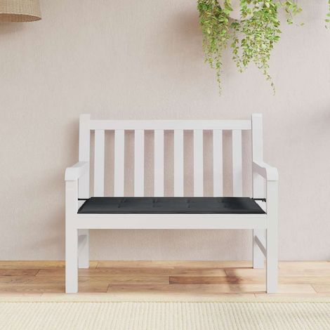 vidaXL Coussin de banc de jardin noir 120x50x3 cm tissu oxford (1/5)