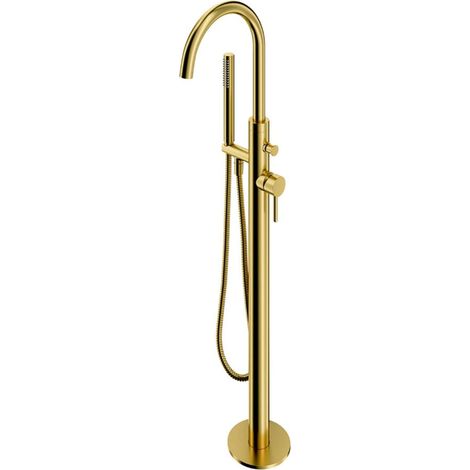 OMNIRES Y - Miscelatore a pavimento per vasca da bagno, con corpo incasso, ottone spazzolato Y1233BSB