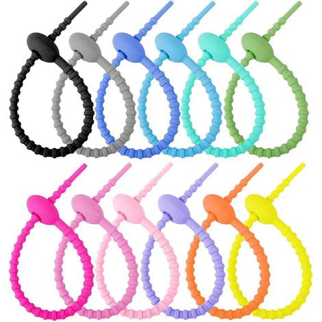 15 cm lange, 10 Stück Lebensmittelkordel – Fleischbinder, Lebensmittelbinder, Gemüsebinder, Grillbinder, wiederverwendbare Kabelbinder, Silikon-Lebensmittelkordel (1/5)