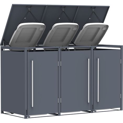 Westmann Mülltonnenbox mit Fußpedal 3er