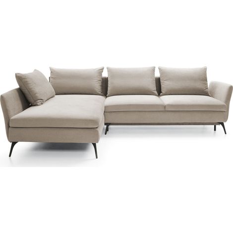 Ecksofa DEMISBAL mit Schlaffunktion, Bettkasten, Beige, rechtsseitig (1/5)