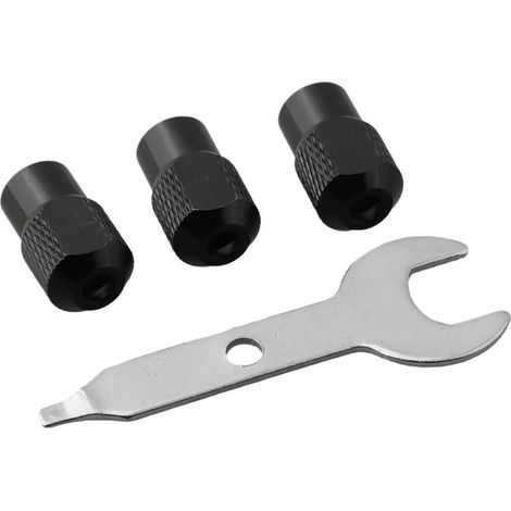 Lot de 4 mandrins perçage for outils rotatifs, écrous en alliage zinc M8 x 0,75 mm, accessoires abrasifs. - (1/3)