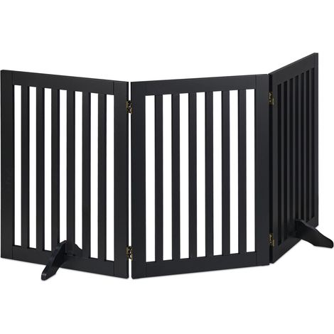 Cancello di sicurezza retrattile per animali domestici per scale 92 x 51 x 2 cm design pratico in MDF nero 130010759