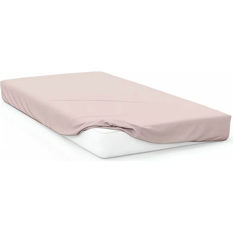 Drap housse en coton 57 fils 70x140 cm BEBE rose, par Soleil d'ocre
