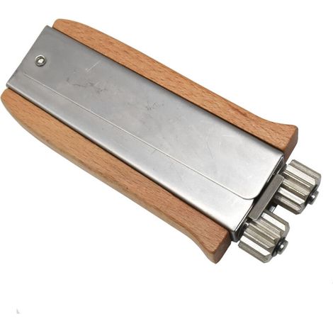 Outil de sertissage de tendeur de câble de fil d'acier inoxydable de cadre de ruche d'apiculture avec la roue en métal et le manche en bois - équipement d'apiculture outils à main de ruche outils d'ap (1/5)