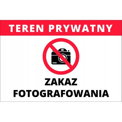 Tafel Fotografierverbot 20x30 cm PVC T022 (1/4)