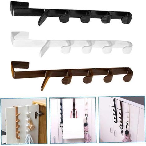 Ensemble de 6 crochets de porte, décoration de bureau élégante, porte-manteau et porte-sacs portable, étagère de garage, organiseur de serviettes (1/4)