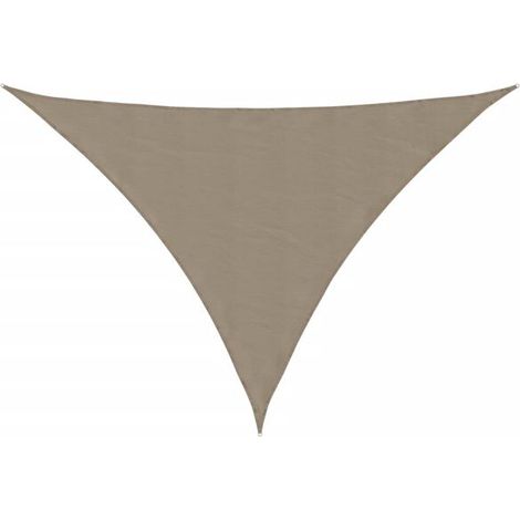 Toile de parasol triangulaire en tissu Oxford, 2,5 x 2,5 x 3,5 mètres, brun grisâtre. (1/5)