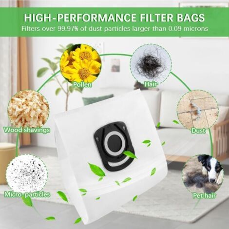 Lot de 16 Sacs Aspirateur Compatibles avec Rowenta Hygiène+ ZR200520 ZR200720 ZR200920, Compatibles avec Compact Power, X-Trem Power, Power XXL, Silence Force (RO64xx RO63xx RO68xx RO39xx) (1/3)