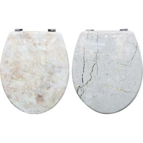 MAURY'S COPRI WATER WC STONE KIT DI MONTAGGIO CON GANCI INOX (1/5)