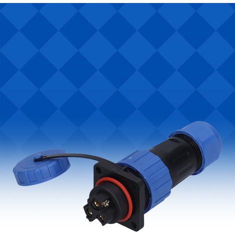 IP68 wasserdichter, vierpoliger, quadratischer, lötfreier Luftfahrtstecker LP20 mit lötfreien mehradrigen Stecker- und Buchsenanschlüssen, 250 V, 3 Leiter (1/5)