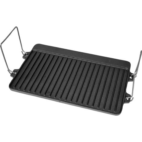 Piastra grill in ghisa a doppia faccia 44x24 cm krisberg KS-2643 (1/5)