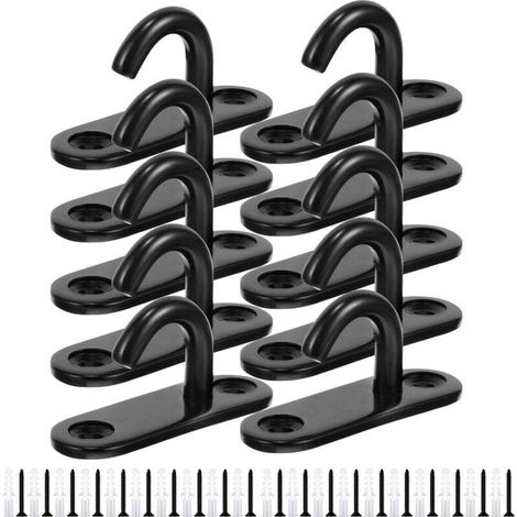 Stainless Steel Hook, 10 Pieces Ceiling Hook, Stainless Steel Swing Hook for Yoga Hammock (1/5)