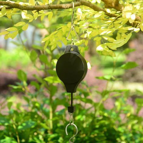 Accessoire de jardin rétractable pour suspensions végétales et cages à oiseaux – Crochet réglable pour plantes et paniers suspendus (1/3)