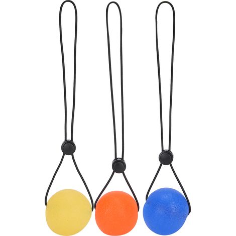 Balle d'exercice pour doigts, entraînement de force et rééducation de la main - Jaune (dureté 15), Orange (dureté 20), Bleu (dureté 30) (1/5)