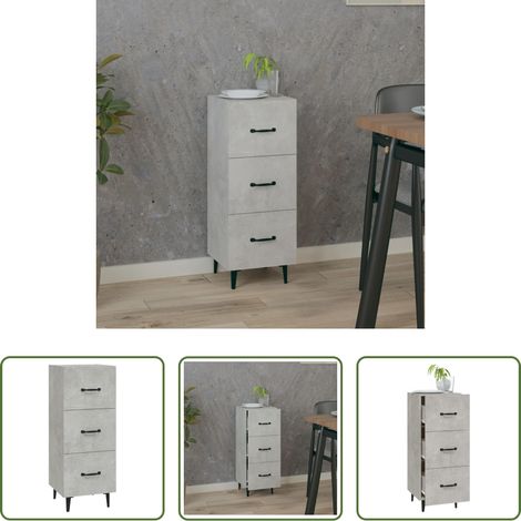 Holzwerkstoff -  Sideboard Betongrau 34,5x34x90 cm Holzwerkstoff (1/5)