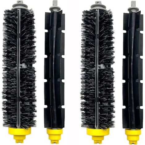 4 Ersatz-Rollenbürsten-Zubehörsätze, kompatibel mit iRobot Roomba 600 Serie Staubsauger 605 606 615 616 620 621 625 630 631 650 653 655 660 670 671 676 680 - Crezuo