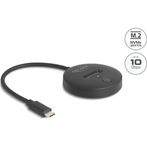 Delock M.2 EstaciÃ³n de Acoplamiento para M.2 NVMe / SATA SSD con USB 10 Gbps USB Type-Câ¢ macho