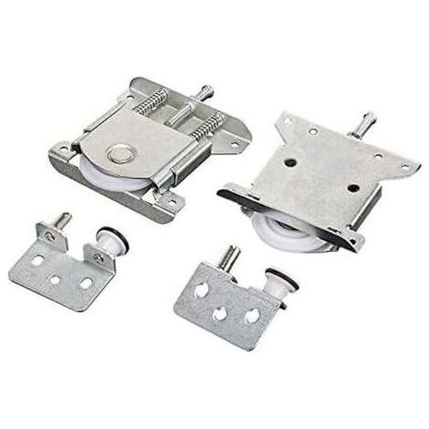 2 pices Roulette Porte Coulissante placard,Pices de porte coulissantes pour porte de garde-robe,roues,rouleaux,armoire Runners Guides,Roulette Placard Coulissant Armoire Porte Rouleau,Charge 30 kg (1/5)