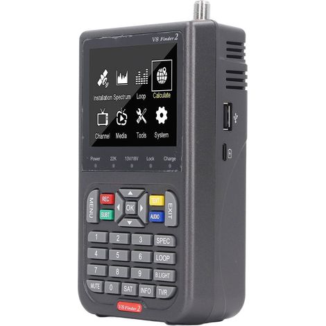 Digitaler Satellitenfinder mit LCD-Bildschirm, Handgerät zur Satellitensignalmessung, eingebauter Akku (1/5)