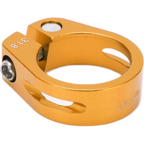 Fahrradsattelklemme aus Aluminiumlegierung für Mountainbikes und Rennräder, abschließbare Sattelrohrklemme, goldfarben (1/5)