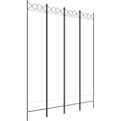 Paravent Cloison de séparation 4 panneaux, Pour Jardin, Balcon, Terrasse Blanc 160x200 cm Tissu OIB8829E (1/5)