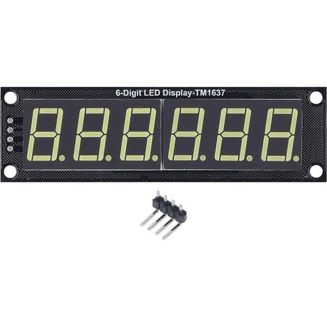 Module d'affichage numérique à LED, tube numérique à 6 chiffres et 7 segments, affichage décimal à lumière blanche (1/5)