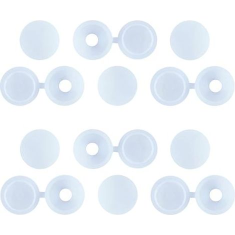 50 pièces Charnière Bouchon à Vis en Plastique, M5/M6 Blanc Couvercle Décoratif à Vis, Cache-vis Pliable et Encliquetable, pour Les Murs, Les Armoires (1/4)