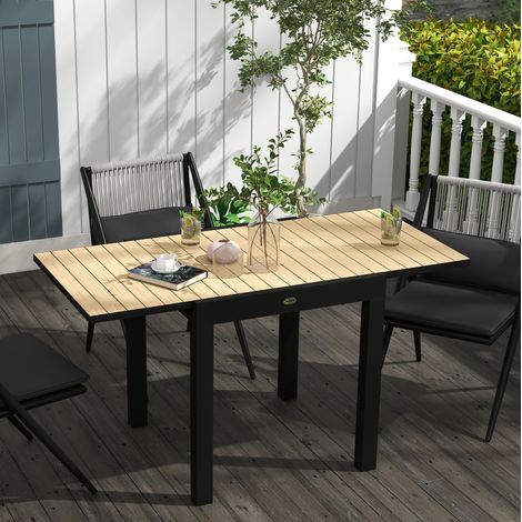 Mesa comedor extensible aluminio amarilla exterior OKMYHOME (1/4)