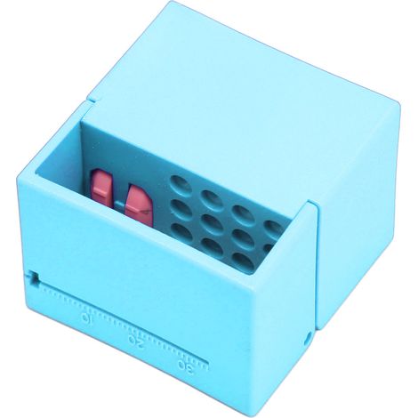 Boîte Stérilisable pour Fichiers Endodontiques, Rangement Lime Dentaire avec Marqueur de Mesure Bleu Translucide (1/5)
