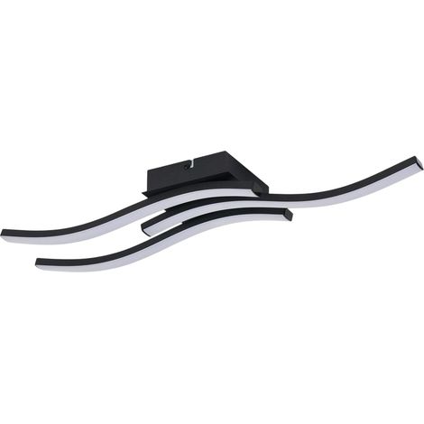 Plafoniera LED Bradox nera tre onde 18W 3500K Reality (1/2)