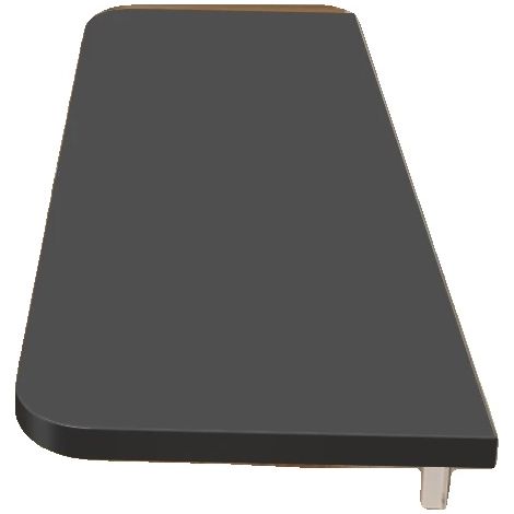 Table Pliable Murale, Design Gain de Place, Utilisation Polyvalente, noir (1/2)