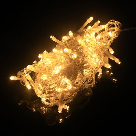 Guirlande lumineuse LED, guirlande lumineuse clignotante, guirlande lumineuse décorative, petites lanternes, souffle de bébé, lumières de Noël (3 mètres 20 lumières modèle USB, couleur chaude) YMYNY (1/3)