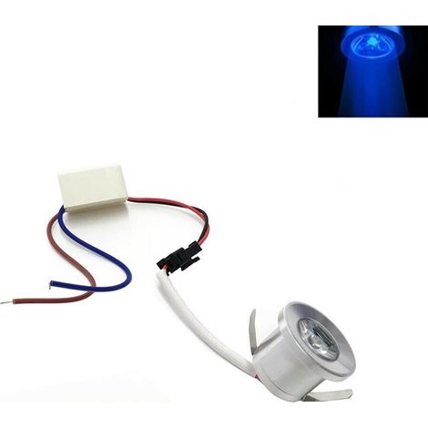 Faretto Led 1w A Incasso Silver Punto Luce Colore Blu