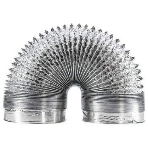 Tuyau ventilation en aluminium de 150 mm pour hotte aspirante, ventilateur tubulair(5 mètres de longueur)