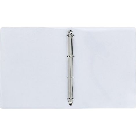 Raccoglitore ad anelli in PP formato A4, spessore 3 cm, larghezza 4R, trasparente.