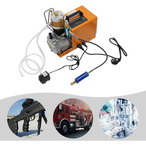 YISSALE-Tragbarer PCP-Kompressor / Hochdruck-Luftkompressor 4500PSI 350W – elektrische Luftpumpe mit Auto-Stopp, DC12V/AC230V, für Luftgewehre, Tauchflaschen und Paintball (1/5)