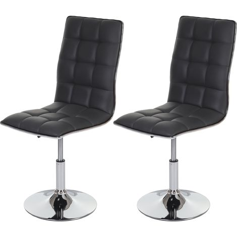 2x chaise de salle à manger HHG-834, fauteuil, similicuir, gris