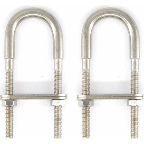 Perno en U M6x90 en acero inoxidable 304 (2 piezas) (1/4)